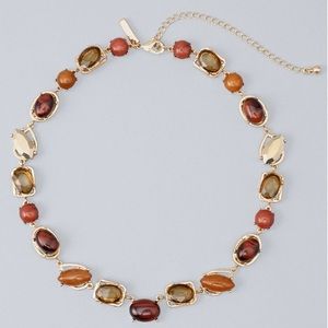 WHBM TIGER EYE SINGLE STRAND NECKLACE